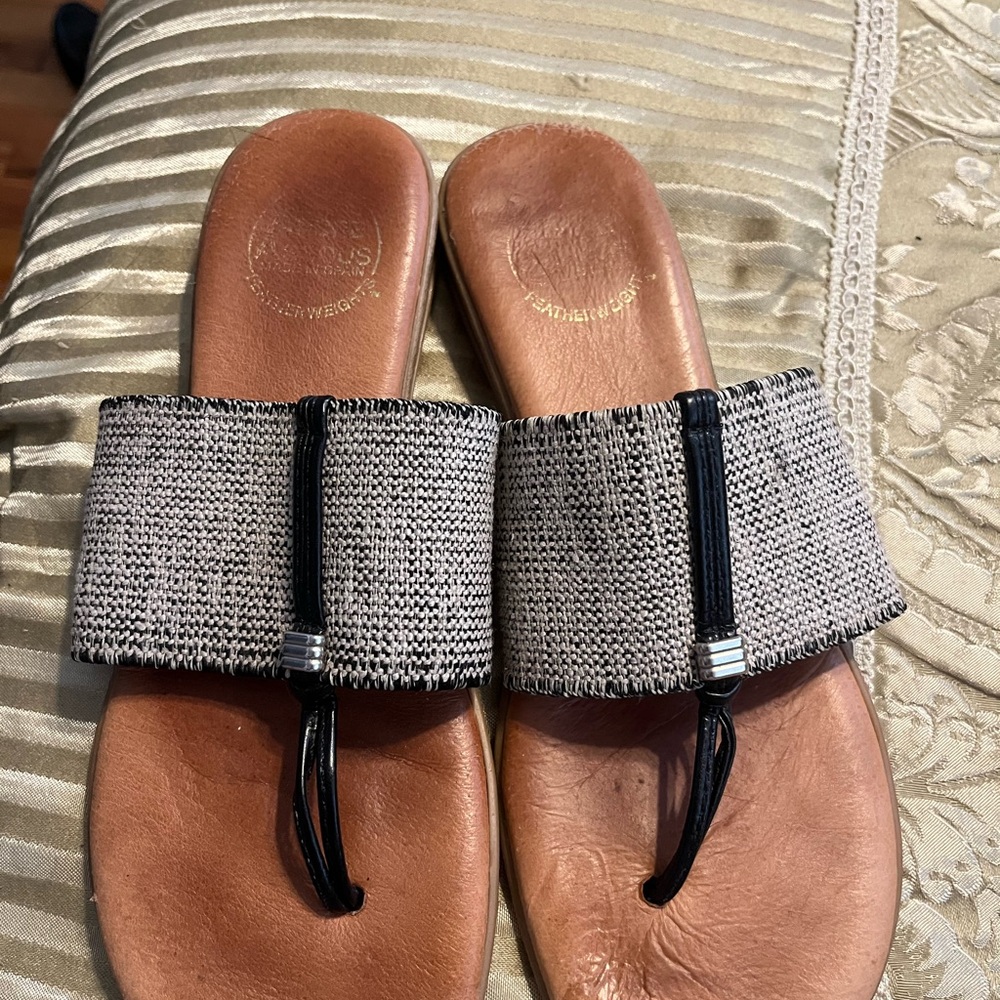 Andre Assous Brown and Black Flats